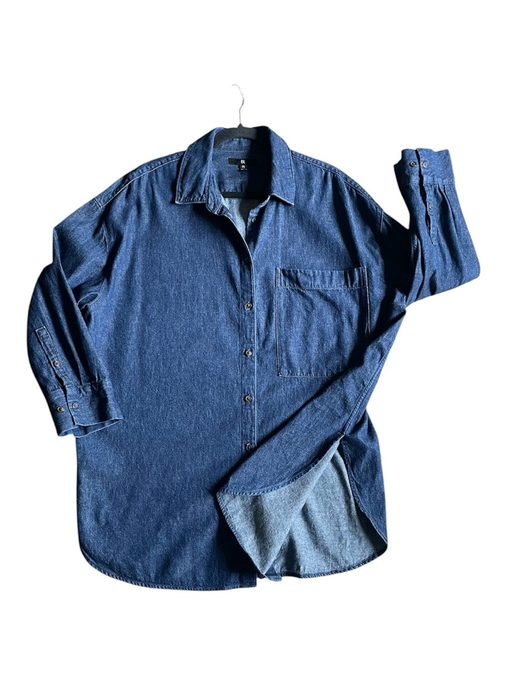 BR Dark Blue Denim Button-Up Shirt XL